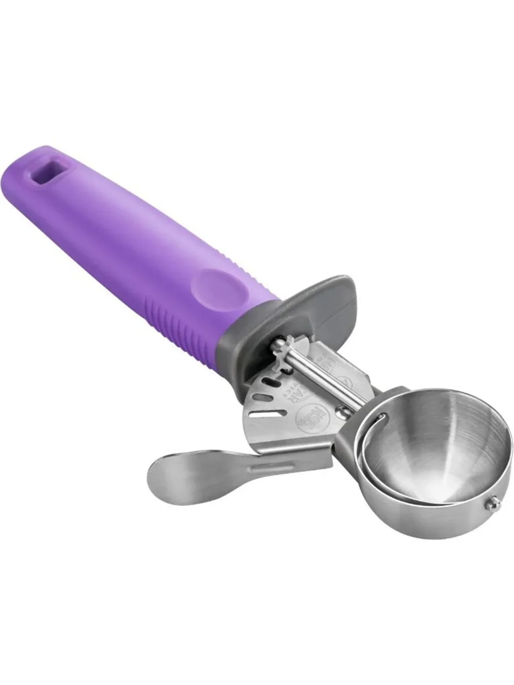 Commercial-Grade Ice Cream Scoop & Food Disher - #40, Stainless Steel, Purple